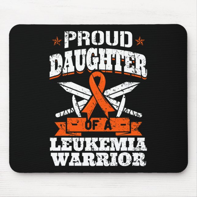 Proud Daughter Of A Leukaemia Warrior Awareness Bl Mouse Pad (Front)
