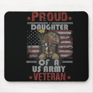 Proud Daughter Of A Us Army Veteran Mouse Pad