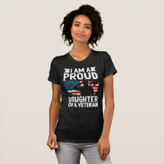 Proud Daughter Of A Veteran Patriotic Military Dad T-Shirt