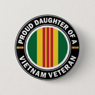 Proud Daughter of a Vietnam Vet Button