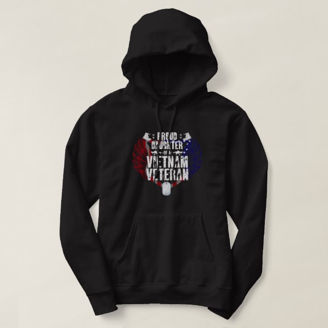 Proud Daughter Of A Vietnam Veteran 333 Hoodie (Design Front)