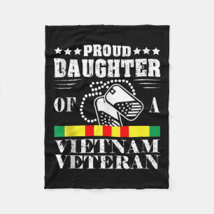 Proud Daughter Of A Vietnam Veteran Memorial Day Fleece Blanket