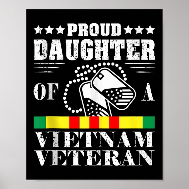 Proud Daughter Of A Vietnam Veteran Memorial Day Poster (Front)