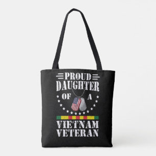Proud Daughter Of A Vietnam Veteran Patriotic Gift Tote Bag
