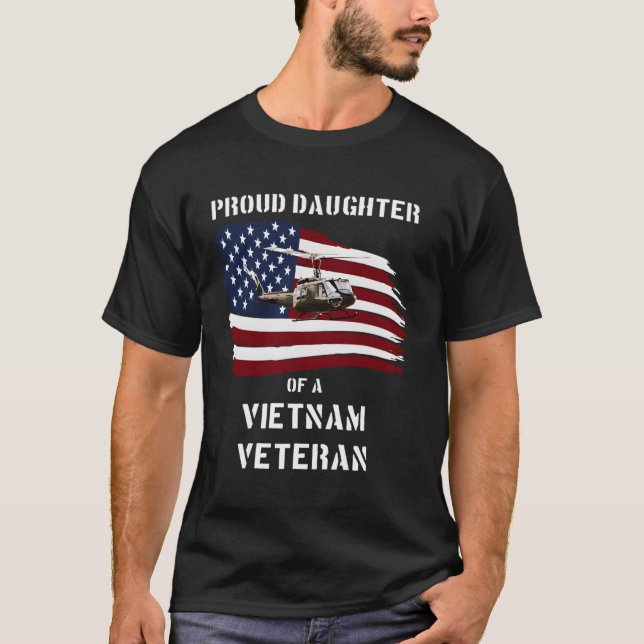 Proud Daughter Of A Vietnam Veteran T Shirt (Front)
