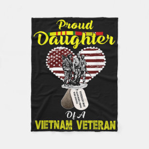 Proud Daughter Of A Vietnam Veteran T Shirt _ Vete Fleece Blanket