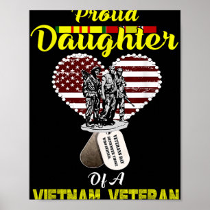 Proud Daughter Of A Vietnam Veteran T Shirt _ Vete Poster