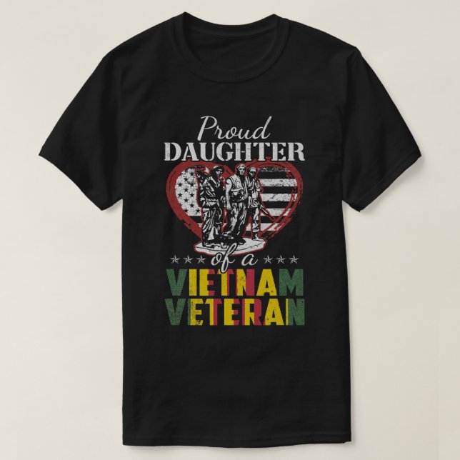 Proud Daughter Of A Vietnam Veteran T shirt Vetera (Design Front)