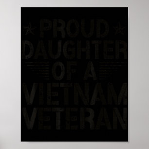 Proud Daughter Of A Vietnam Veteran Vintage Design Poster
