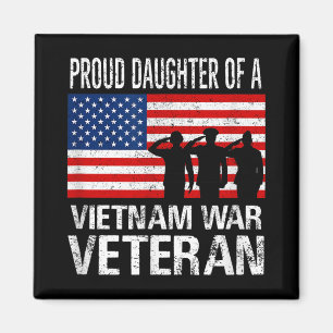 Proud Daughter Of A Vietnam War Veteran Magnet