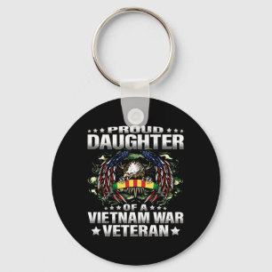 Proud Daughter Of A Vietnam War Veteran Military Key Ring