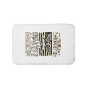 Proud Daughter of a World War II Veteran Shirt Des Bath Mat