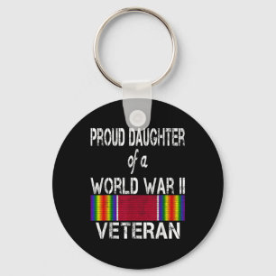 Proud Daughter Of A World War Ii Veteran Us Milita Key Ring