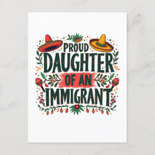 Proud Daughter of an Immigrant Mexican Holiday Postcard