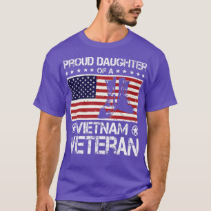Proud Daughter Of Vietnam Veteran US Flag Veteran  T-Shirt