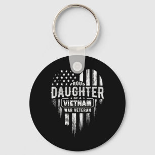 Proud Daughter Vietnam Vet Dad Veterans Day Americ Key Ring