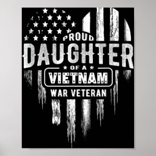 Proud Daughter Vietnam Vet Dad Veterans Day Americ Poster