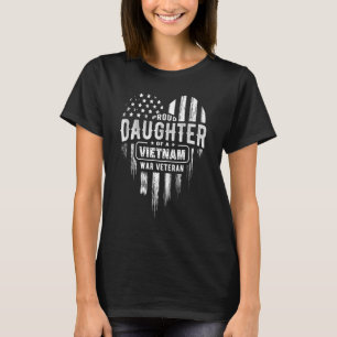Proud Daughter Vietnam Vet Dad Veterans Day Americ T-Shirt