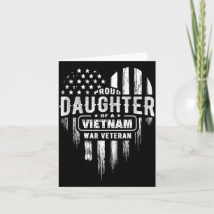 Proud Daughter Vietnam Vet Dad Veterans Day Card