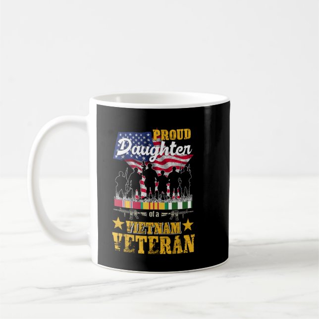 Proud Daughter Vietnam War Veteran for Matching wi Coffee Mug (Left)