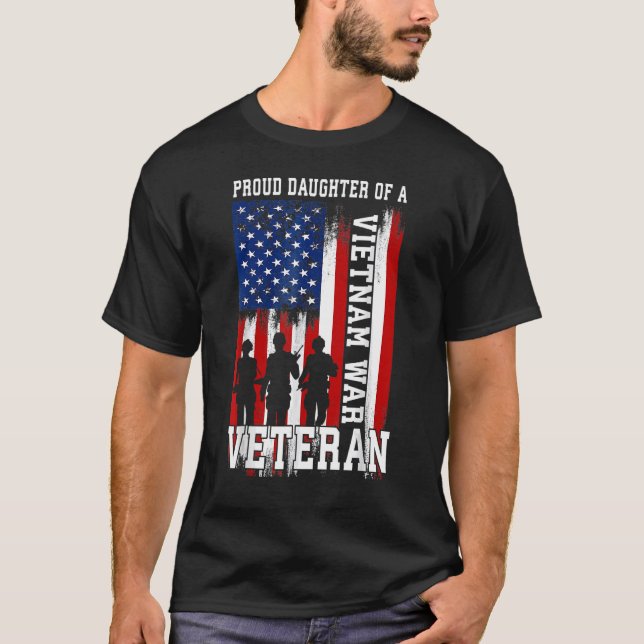 Proud Daughter Vietnam War Veteran for Matching wi T-Shirt (Front)