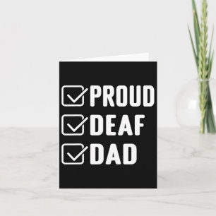Proud Deaf Dad Asl Hand Gesture Deaf Awareness  Card