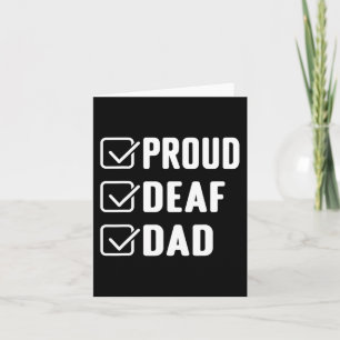 Proud deaf dad ASL Hand gesture deaf awareness Card