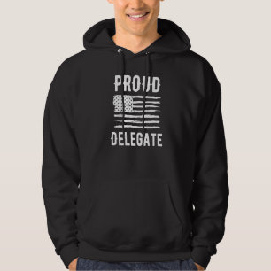 Proud Delegate Profession American Flag Premium Hoodie