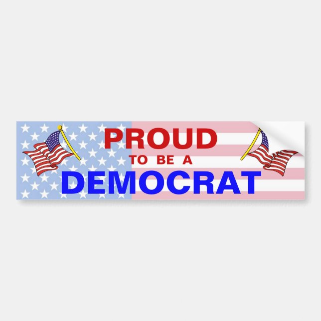 PROUD DEMOCRAT BUMPER STICKER (Front)