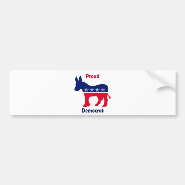 Proud Democrat Bumper Sticker (Front)