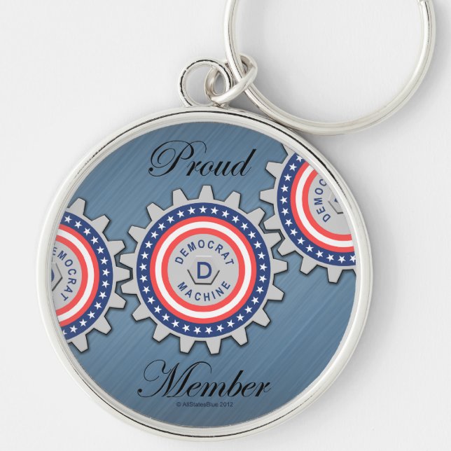 Proud Democrat Machine Member Key Ring (Front)