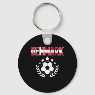 Proud Denmark Soccer Fans Jersey - Support Danish  Key Ring