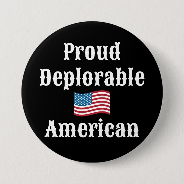 Proud Deplorable American 7.5 Cm Round Badge (Front)