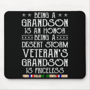 Proud Desert Veteran Grandson Gulf War Family Mouse Pad