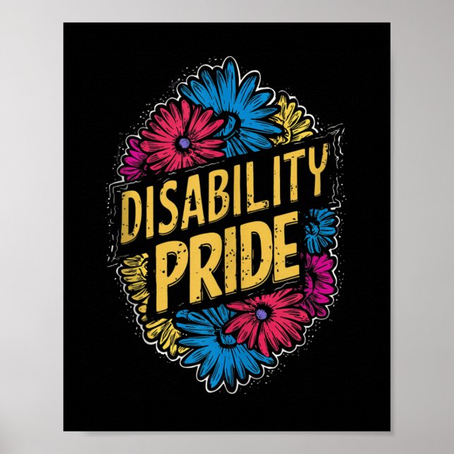Proud Disabled Happy Disability Pride Month Equali Poster (Front)