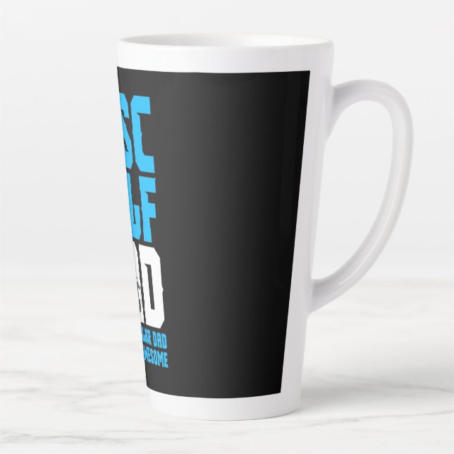Proud Disc Golf Dad Latte Mug (Right)