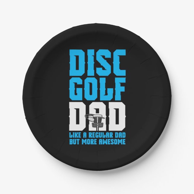 Proud Disc Golf Dad Paper Plate (Front)
