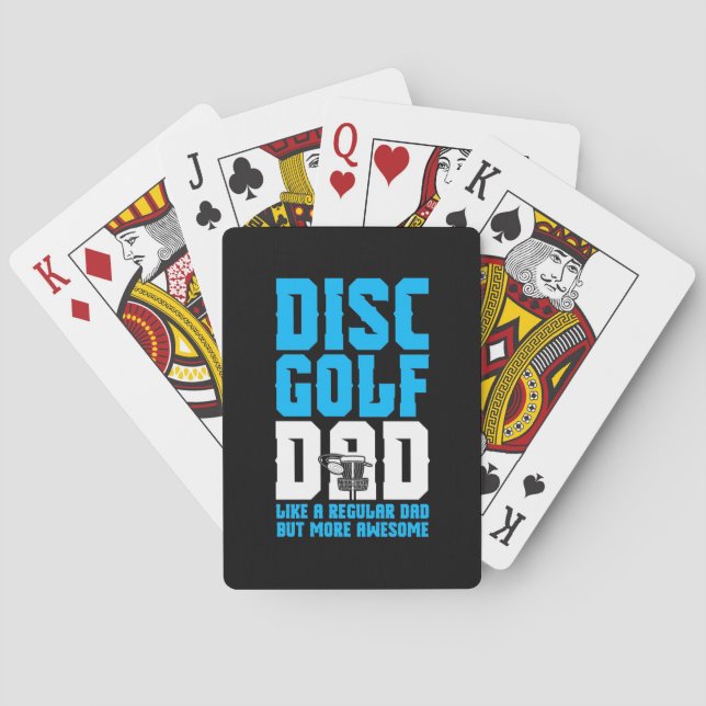 Proud Disc Golf Dad Playing Cards (Back)