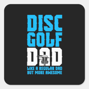 Proud Disc Golf Dad Square Sticker