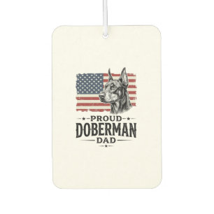 Proud Doberman Dad Vintage Flag Vector Design_1 Car Air Freshener
