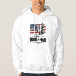 Proud Doberman Dad Vintage Flag Vector Design_1 Hoodie