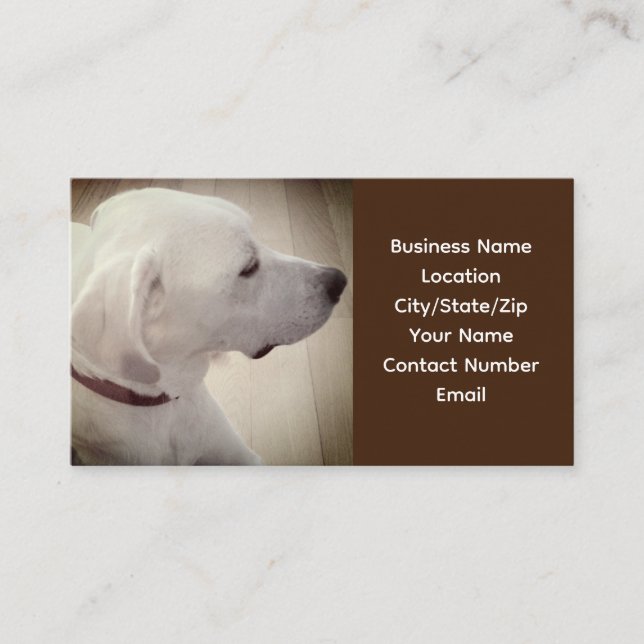 Proud Dog Dad Dark Brown Business Card (Front)