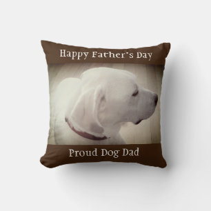 Proud Dog Dad Dark Brown Cushion