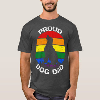 Proud Dog Dad Pride Rainbow vintage T-Shirt