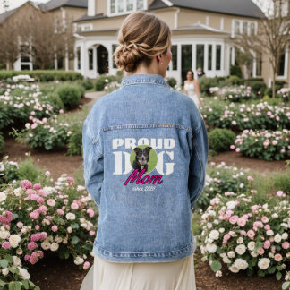 Proud Dog Mum – Custom Year & Photo Denim Jacket