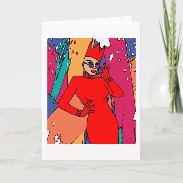 Proud Drag Queen Inspired Card (Front)