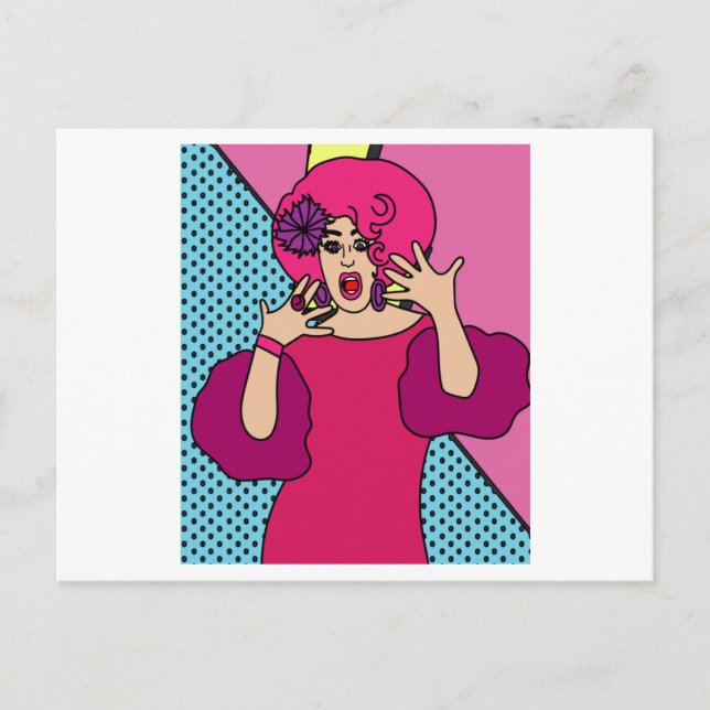 Proud Drag Queen Inspired Postcard (Front)