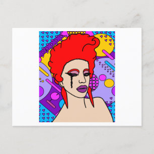 Proud Drag Queen Inspired Postcard