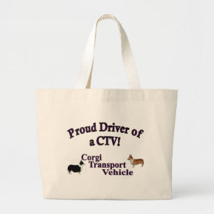 Proud Driver of a CTV Large Tote Bag