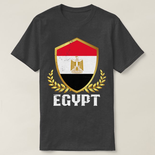 Proud Egyptian Gift Flag Egypt T-Shirt (Design Front)